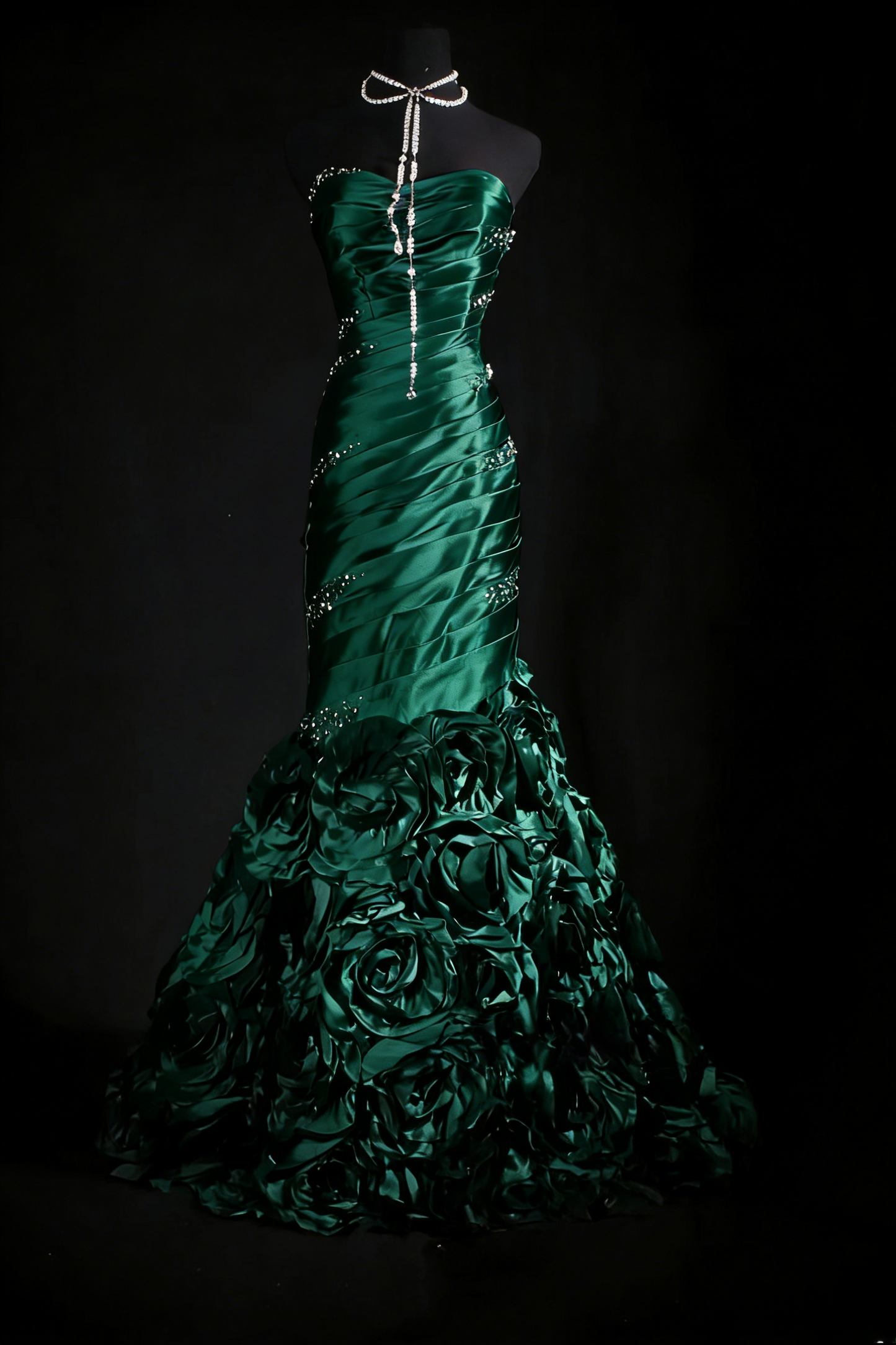 Fairy Mermaid Grape Long Prom Dresses Strapless Satin Beaded Grape Birthday Dresses Sleeveless Formal Dresses ED05319