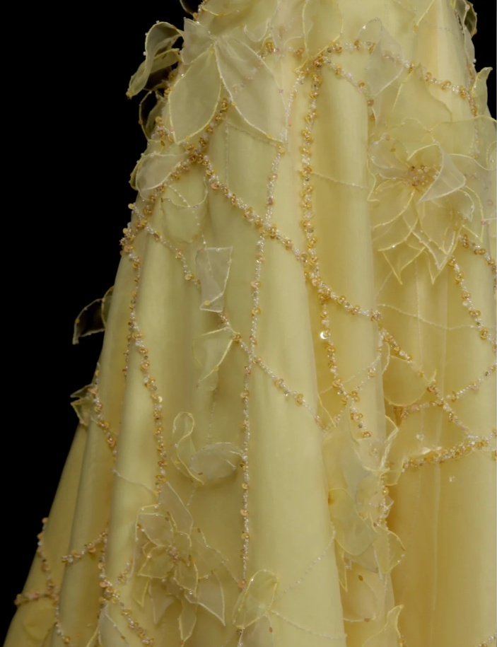 Chic Yellow Long Prom Dresses Beaded Tulle Halter A-Line Quinceanera Dresses Sleeveless Sweet 16 Dresses ED06164