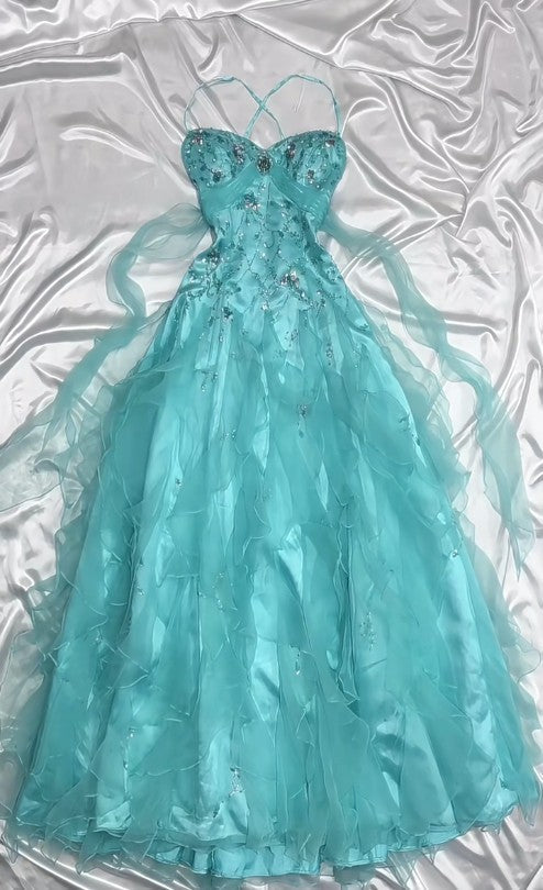 💃1990S Vintage Beaded Chiffon Ball Dress Elegant Intellectual Evening Dress