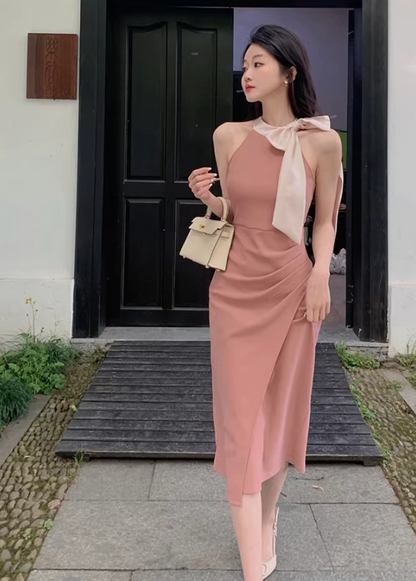 Französisches Luxus-Nischen-ärmelloses Bankettkleid ED0306