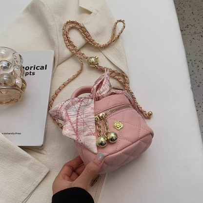 Chanel style diamond chain mini square bucket bag ED0321