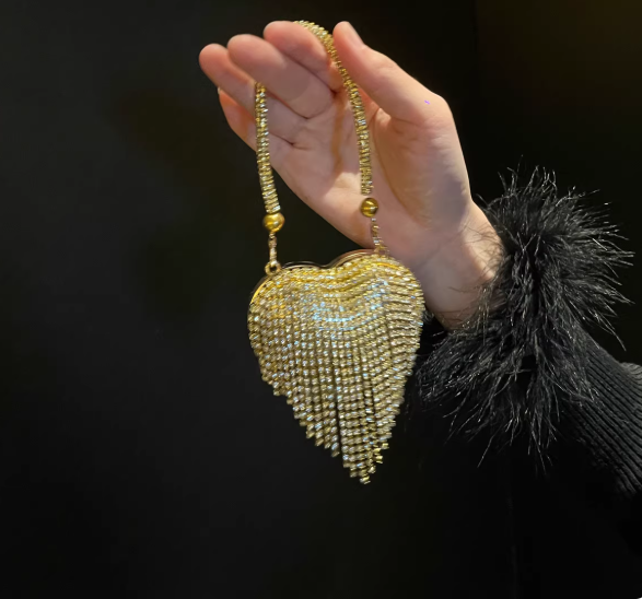 Retro Lipstick Bag Mini Bag with Rhinestone, Fashionable Dress Clutch EB03933