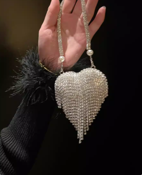 Retro Lipstick Bag Mini Bag with Rhinestone, Fashionable Dress Clutch EB03933