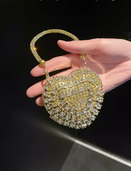 Retro Lipstick Bag Mini Bag with Rhinestone, Fashionable Dress Clutch EB03933