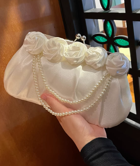 Vintage Pearl Evening Handbag Fairy Dress Bag EB03936