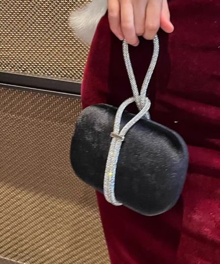 Fashion Evening Gown Clutch, Suede Wrist Bag/Evening Bag EB03938