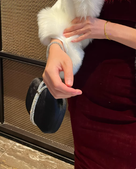 Fashion Evening Gown Clutch, Suede Wrist Bag/Evening Bag EB03938