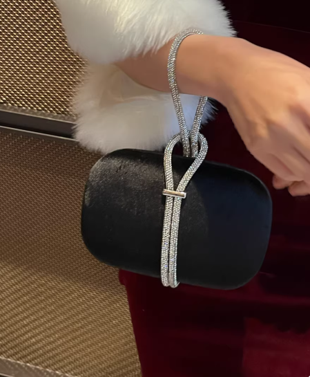 Fashion Evening Gown Clutch, Suede Wrist Bag/Evening Bag EB03938