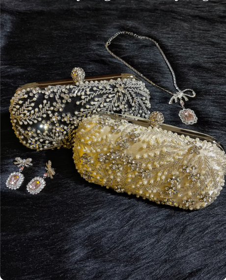 Sparkly Sliver Rhinstones Evening Clutch EB03941