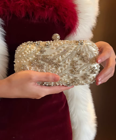 Sparkly Sliver Rhinstones Evening Clutch EB03941