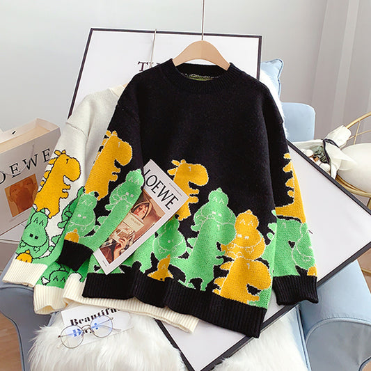Süßer Dinosaurier Langarmpullover ED0085