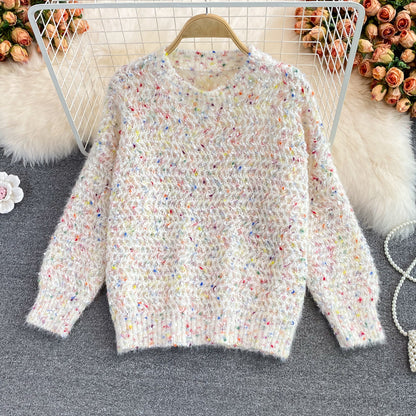Cute Round Neck Long Sleeve Sweater ED0094