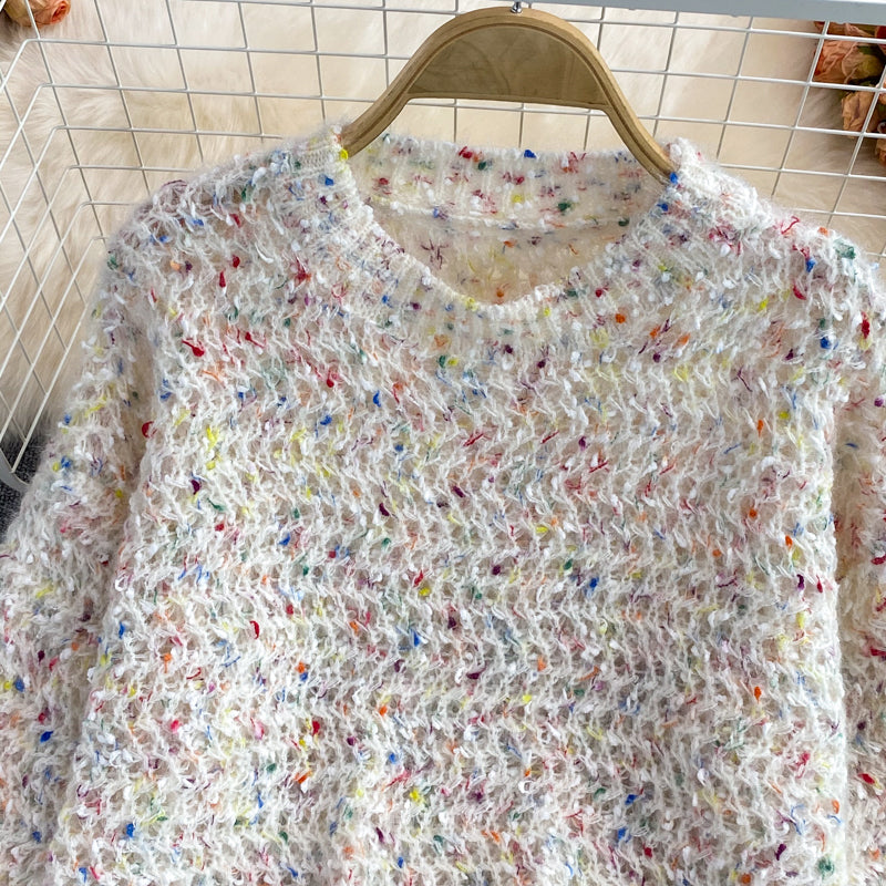 Cute Round Neck Long Sleeve Sweater ED0094