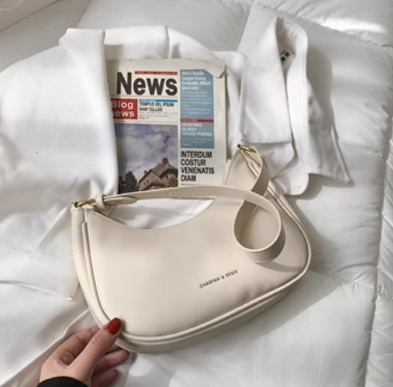 Sac à bandoulière blanc demi-lune, sac messager à une épaule, sac à bandoulière ED0095