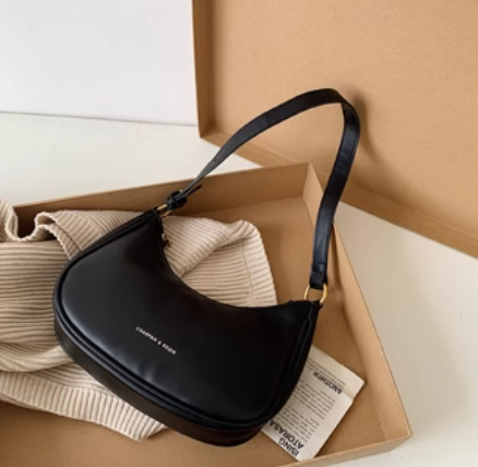 Sac à bandoulière blanc demi-lune, sac messager à une épaule, sac à bandoulière ED0095