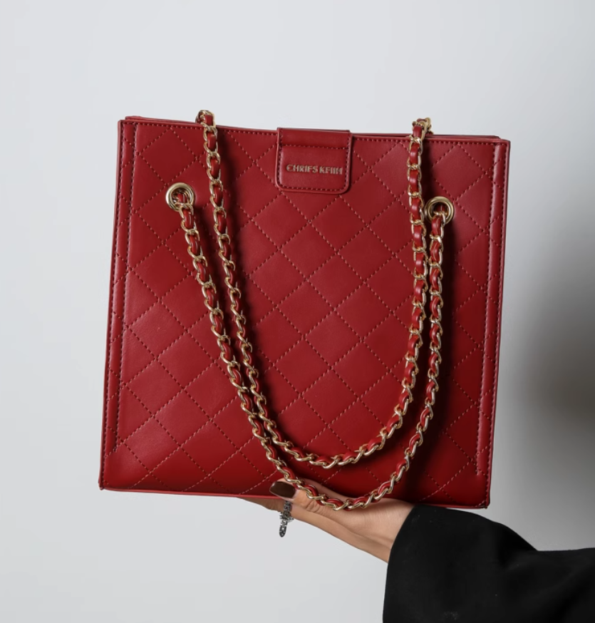Sac bandoulière rouge grande capacité ED0097