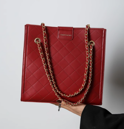 Sac bandoulière rouge grande capacité ED0097