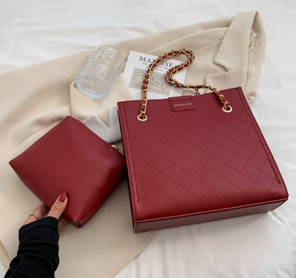 Sac bandoulière rouge grande capacité ED0097