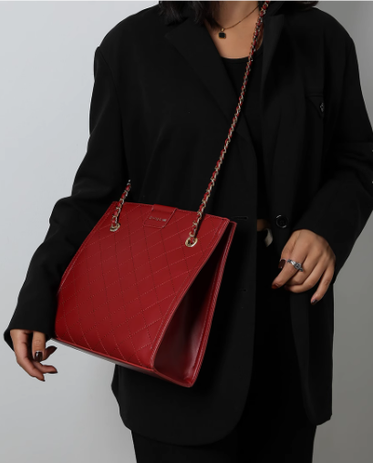 Sac bandoulière rouge grande capacité ED0097