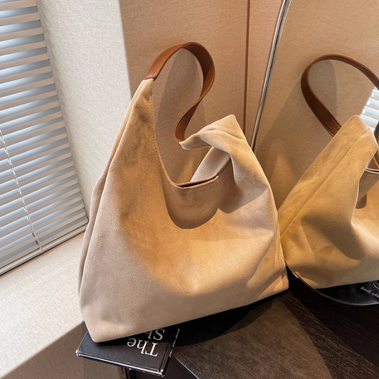 Sac à bandoulière en daim de grande capacité, style niche, ED0098