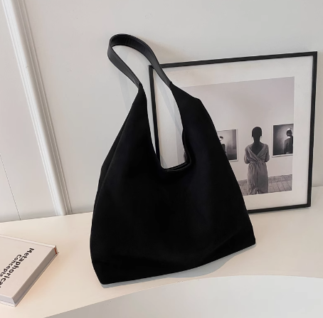 Sac à bandoulière en daim de grande capacité, style niche, ED0098