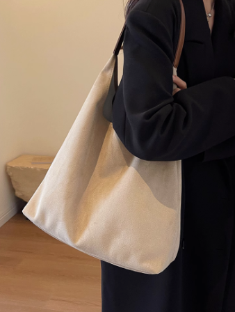 Sac à bandoulière en daim de grande capacité, style niche, ED0098