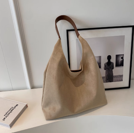 Sac à bandoulière en daim de grande capacité, style niche, ED0098