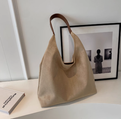 Sac à bandoulière en daim de grande capacité, style niche, ED0098