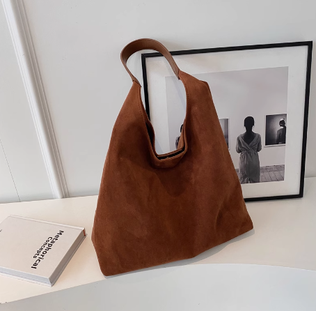 Sac à bandoulière en daim de grande capacité, style niche, ED0098