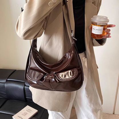Schlichte Retro Umhängetasche Messenger Bag ED01003