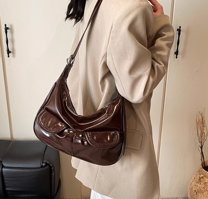 Schlichte Retro Umhängetasche Messenger Bag ED01003
