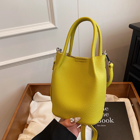 Macaronfarbene Umhängetasche, Crossbody Bucket Bag ED01007