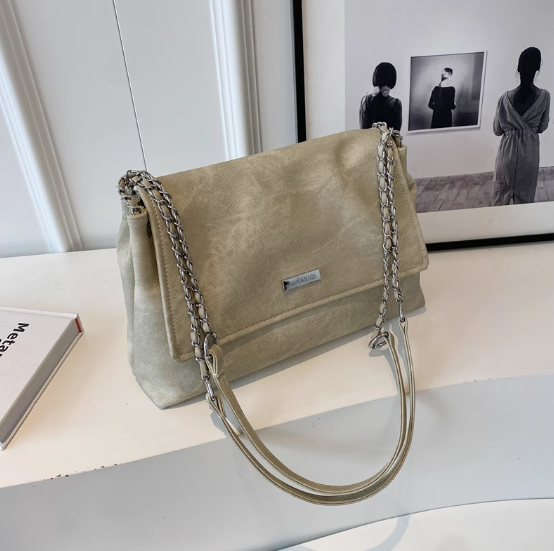 Sac de voyage pour femme, grande capacité, nouvelle mode automne-hiver, niche, sac messager à bandoulière avec chaîne ED0100