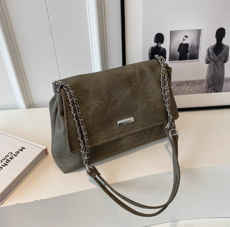 Sac de voyage pour femme, grande capacité, nouvelle mode automne-hiver, niche, sac messager à bandoulière avec chaîne ED0100
