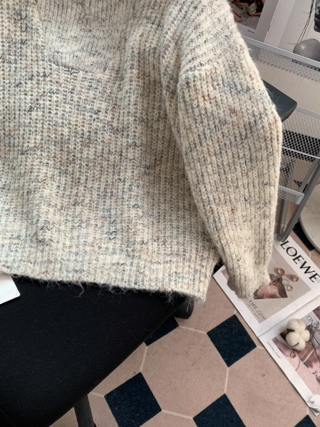 Rollkragenpullover mit halbem Reißverschluss ED01021