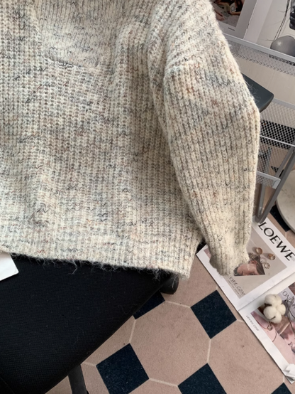 Rollkragenpullover mit halbem Reißverschluss ED01021
