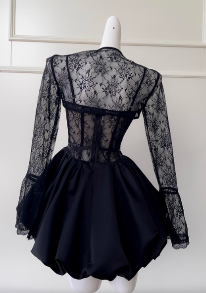 Schwarzes A-Linien-Ballkleid mit herzförmigem Ausschnitt und Spitze aus Satin, kurzes Ballkleid, schwarzes Homecoming-Kleid ED01153