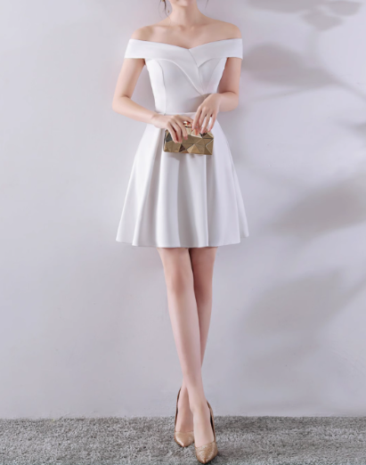 Einfaches schulterfreies Kleid, elegantes Bankettkleid ED01185