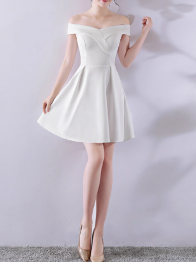 Einfaches schulterfreies Kleid, elegantes Bankettkleid ED01185