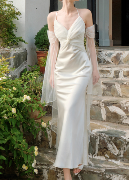 French tulle satin suspender dress party mermaid dress ED01186