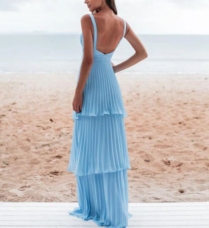 Charming Blue Prom Dress Long Evening Dress ED01277
