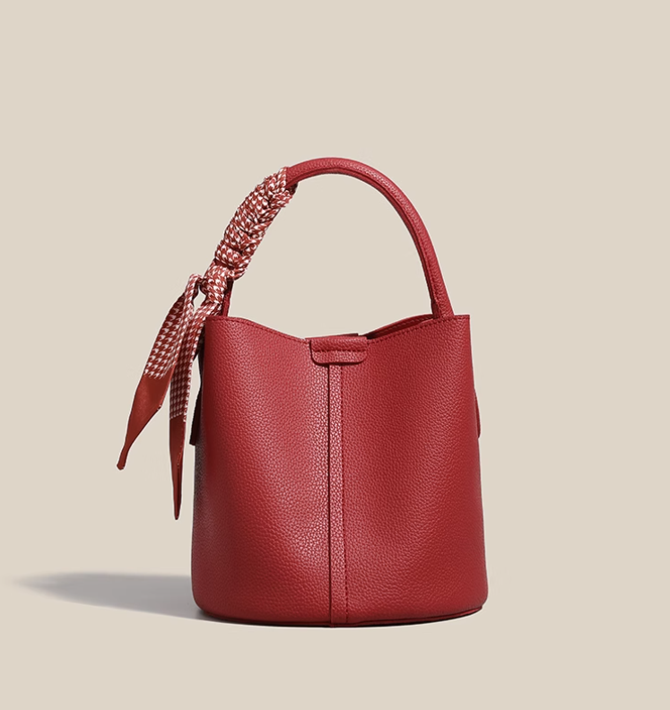 Nouveau sac seau portable polyvalent de niche rouge tendance ED0127