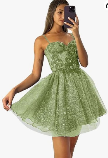 A-Line Sweetheart Neck Tulle Lace Short Prom Dress, Dark Blue Homecoming Dress ED01294