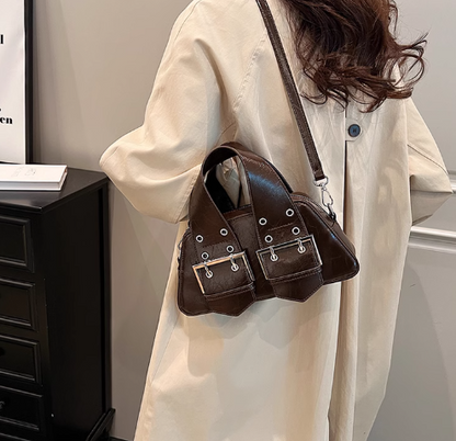 Sac à bandoulière style moto, style fille, mignon et cool, ED01299