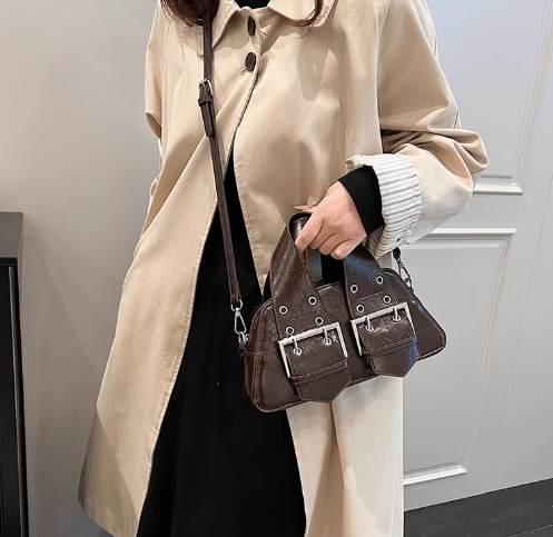 Sac à bandoulière style moto, style fille, mignon et cool, ED01299