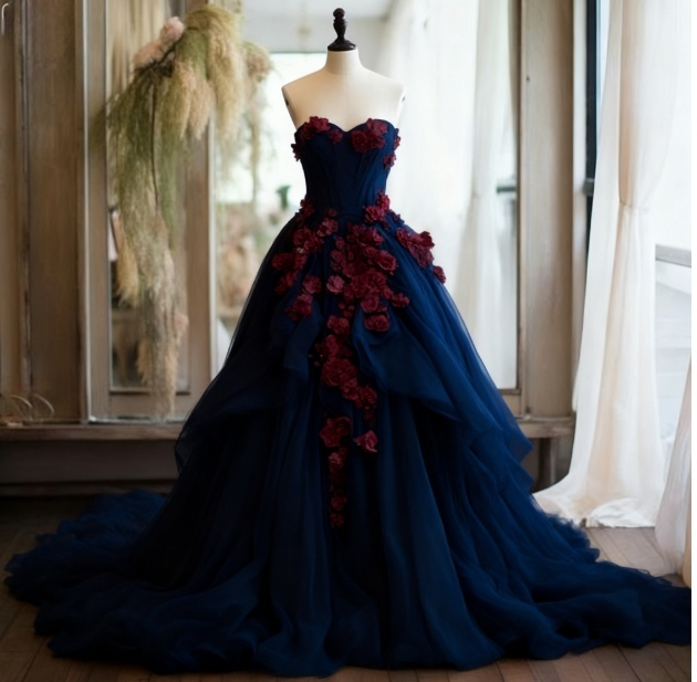 Pink Vintage A-line Sweetheart Lace Tulle Long Evening Gown Applique Wedding Dress  ED01364