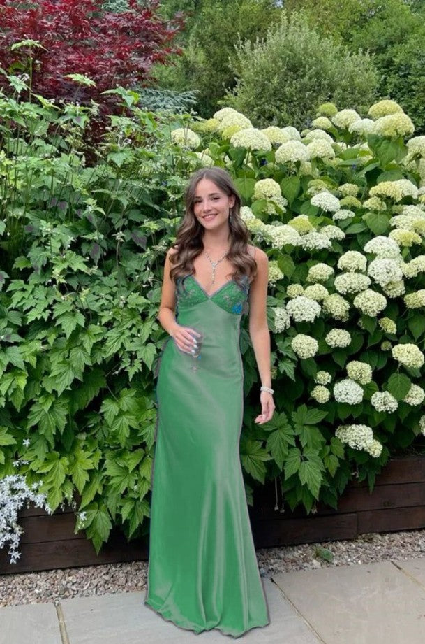 Elegant Spaghetti Strap Mermaid Gown for Prom&amp;Party Sleeveless Satin Vintage Formal Evening Dress