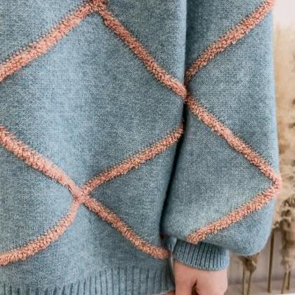 Cute Round Neck Long Sleeve Sweater ED0145