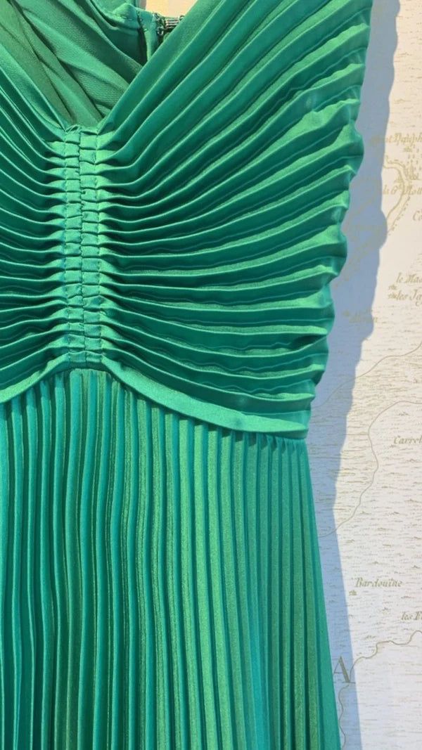 Forest Green Backless Prom Dress💚 Glam Chiffon Evening Dress for Party &Special Ocassion