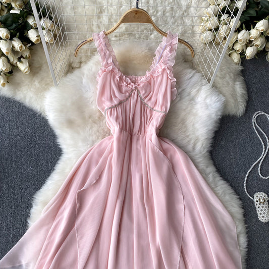 Rosa A-Linien-Modekleid ED0166